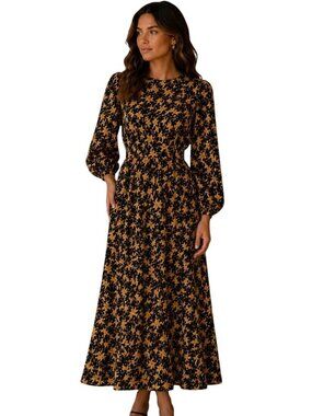DÔEN Adara Dress in Winter Lilium - Size M